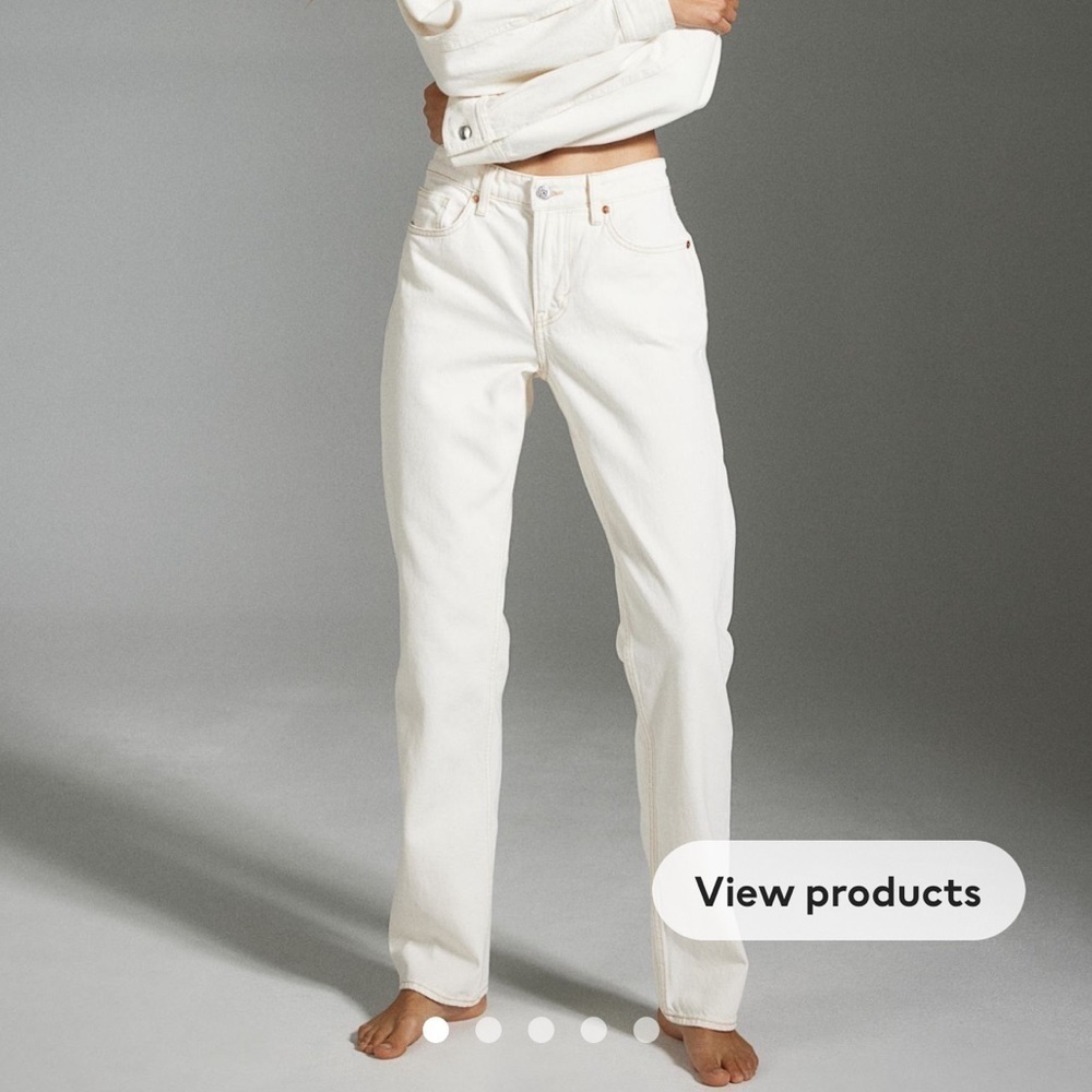 H&M Brand New 💯 Cotton Straight Leg Mid Rise Jeans Sz. 6